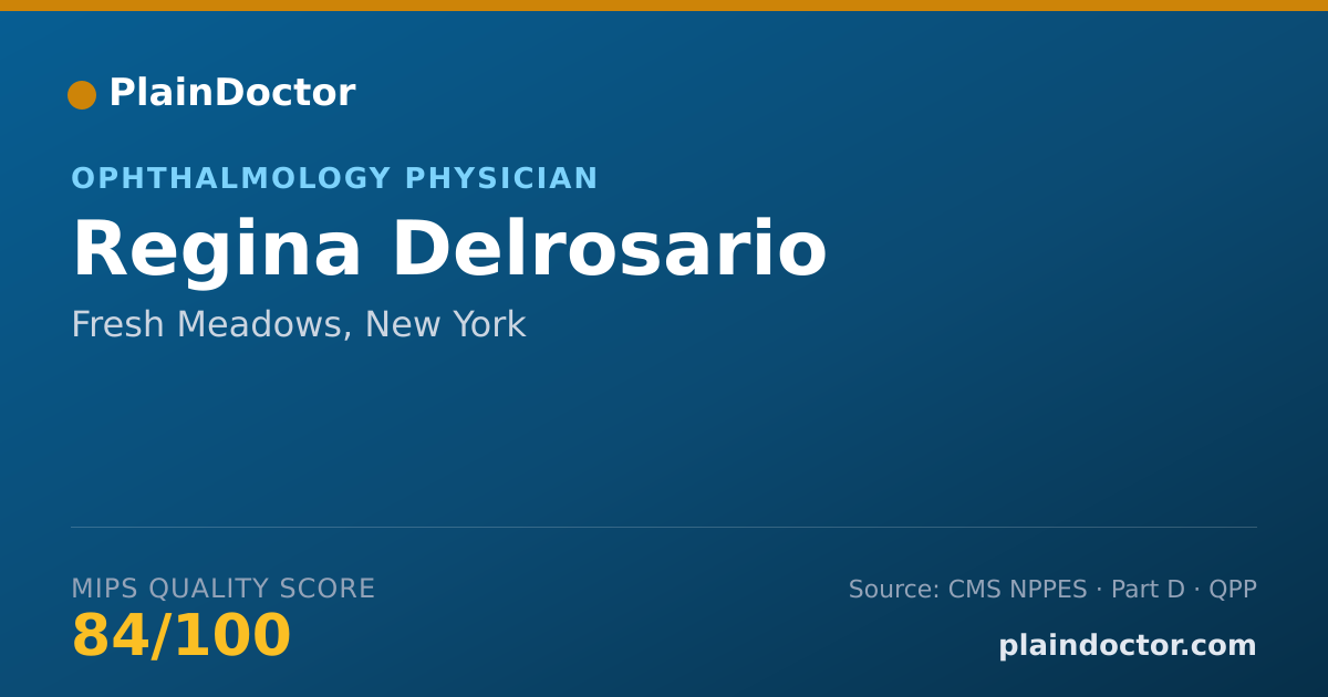 Shareable card for Regina Delrosario - Ophthalmology Physician, Fresh Meadows, NY