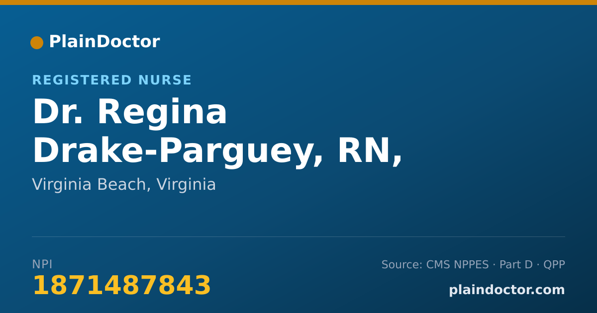 Shareable card for Regina Drake-Parguey, RN, CCRN - Registered Nurse, Virginia Beach, VA