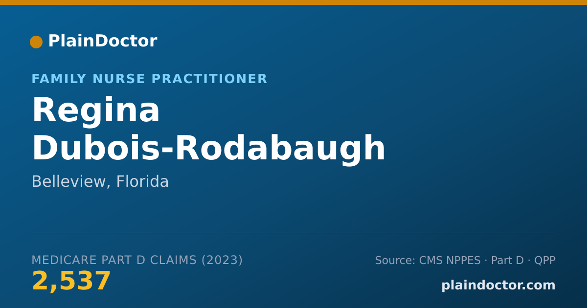 Shareable card for Regina Dubois-Rodabaugh - Family Nurse Practitioner, Belleview, FL
