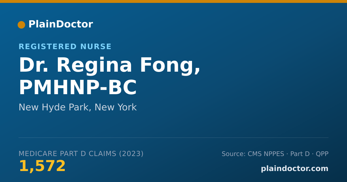 Shareable card for Regina Fong, PMHNP-BC - Registered Nurse, New Hyde Park, NY