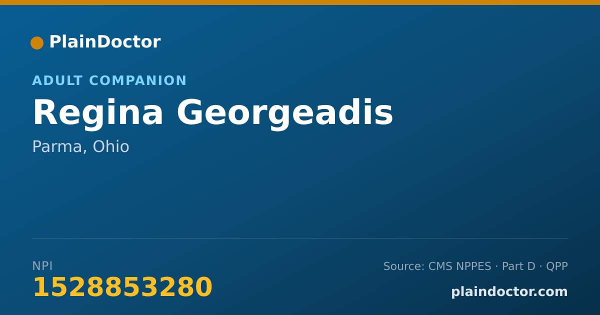 Shareable card for Regina Georgeadis - Adult Companion, Parma, OH