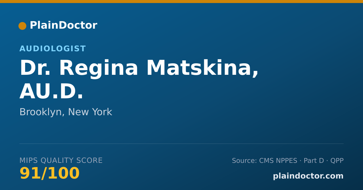 Shareable card for Regina Matskina, AU.D. - Audiologist, Brooklyn, NY