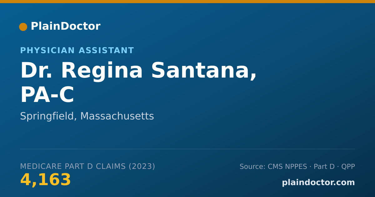 Shareable card for Regina Santana, PA-C - Physician Assistant, Springfield, MA