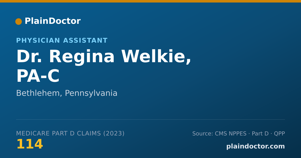 Shareable card for Regina Welkie, PA-C - Physician Assistant, Bethlehem, PA