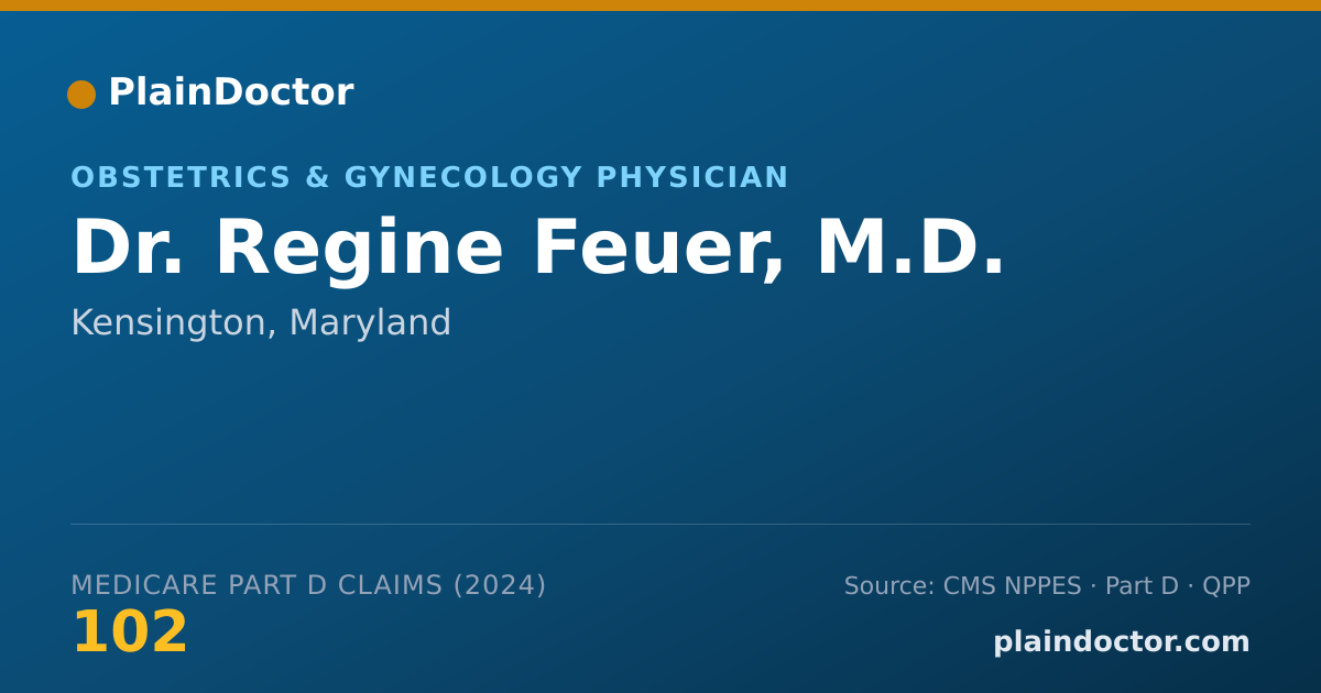 Shareable card for Regine Feuer, M.D. - Obstetrics & Gynecology Physician, Kensington, MD