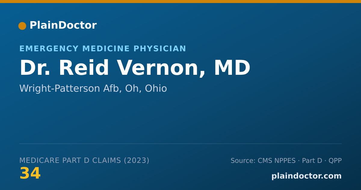 Shareable card for Reid Vernon, MD - Emergency Medicine Physician, Wright-Patterson Afb, Oh, OH