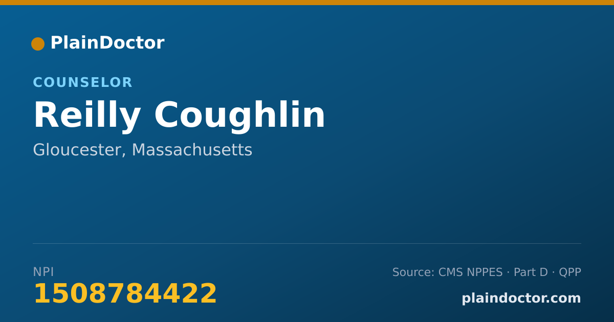 Shareable card for Reilly Coughlin - Counselor, Gloucester, MA
