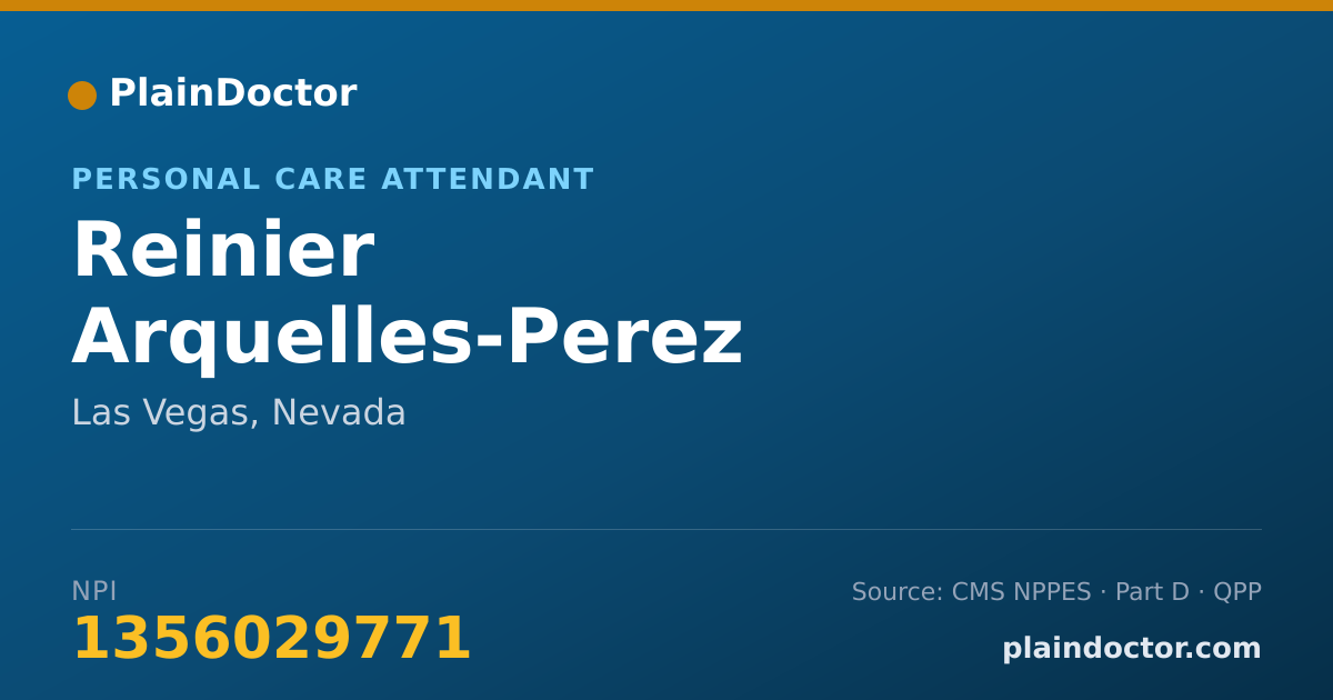 Shareable card for Reinier Arquelles-Perez - Personal Care Attendant, Las Vegas, NV