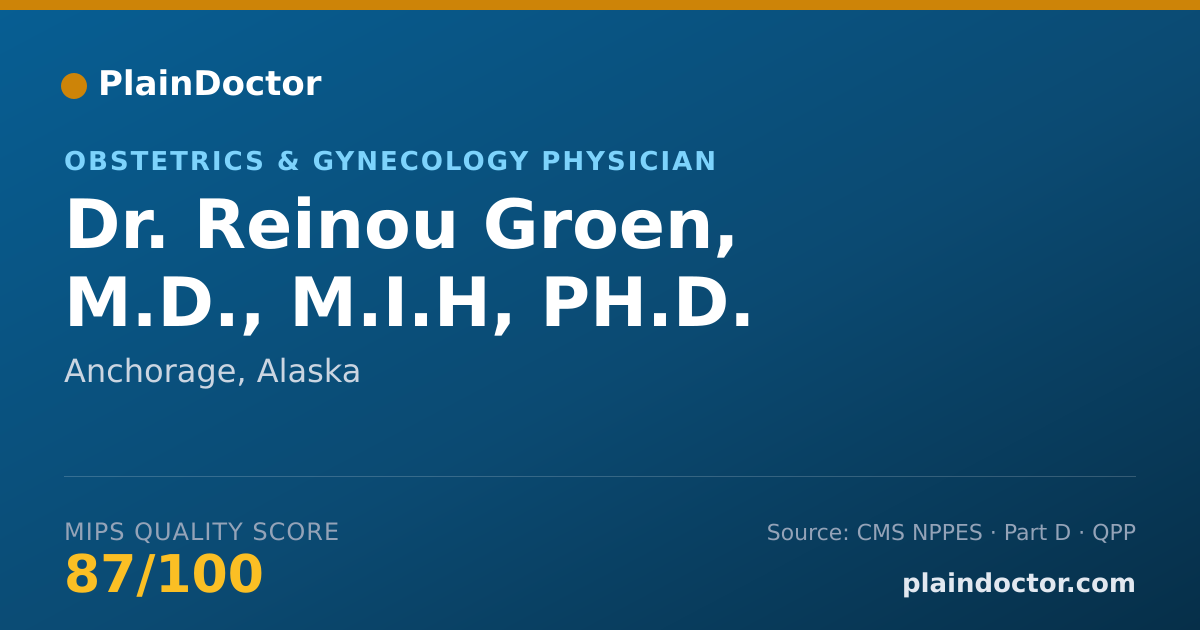 Shareable card for Reinou Groen, M.D., M.I.H, PH.D. - Obstetrics & Gynecology Physician, Anchorage, AK