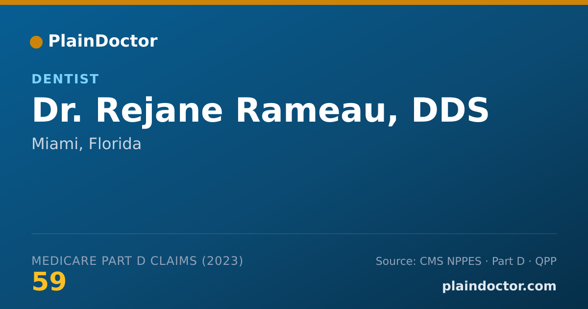 Shareable card for Rejane Rameau, DDS - Dentist, Miami, FL