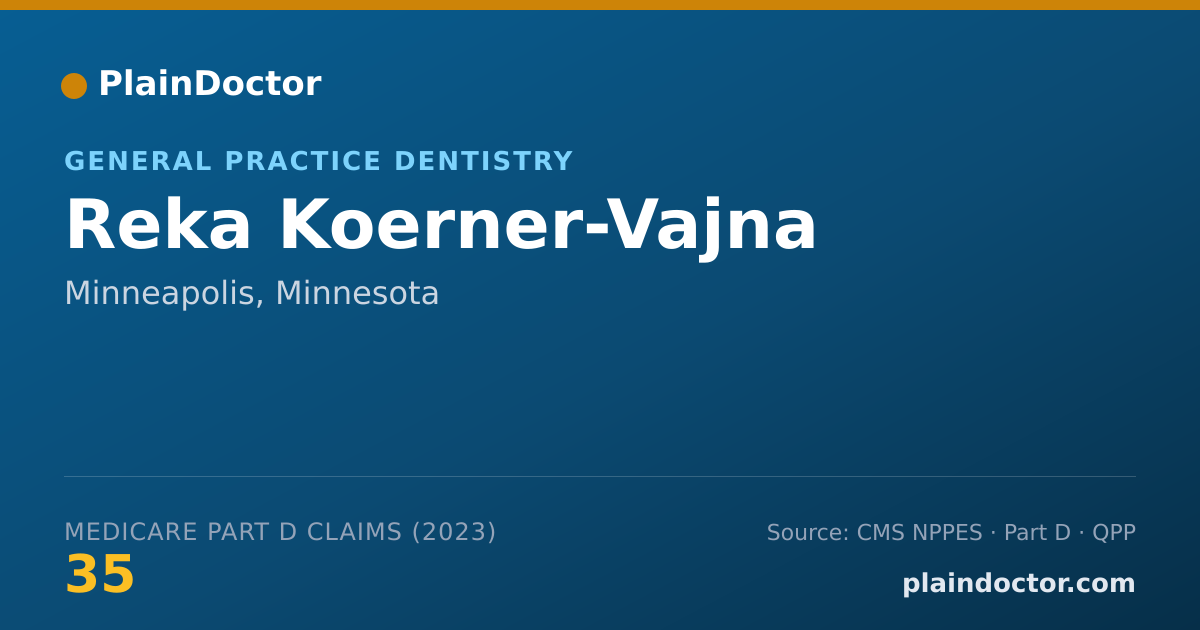 Shareable card for Reka Koerner-Vajna - General Practice Dentistry, Minneapolis, MN