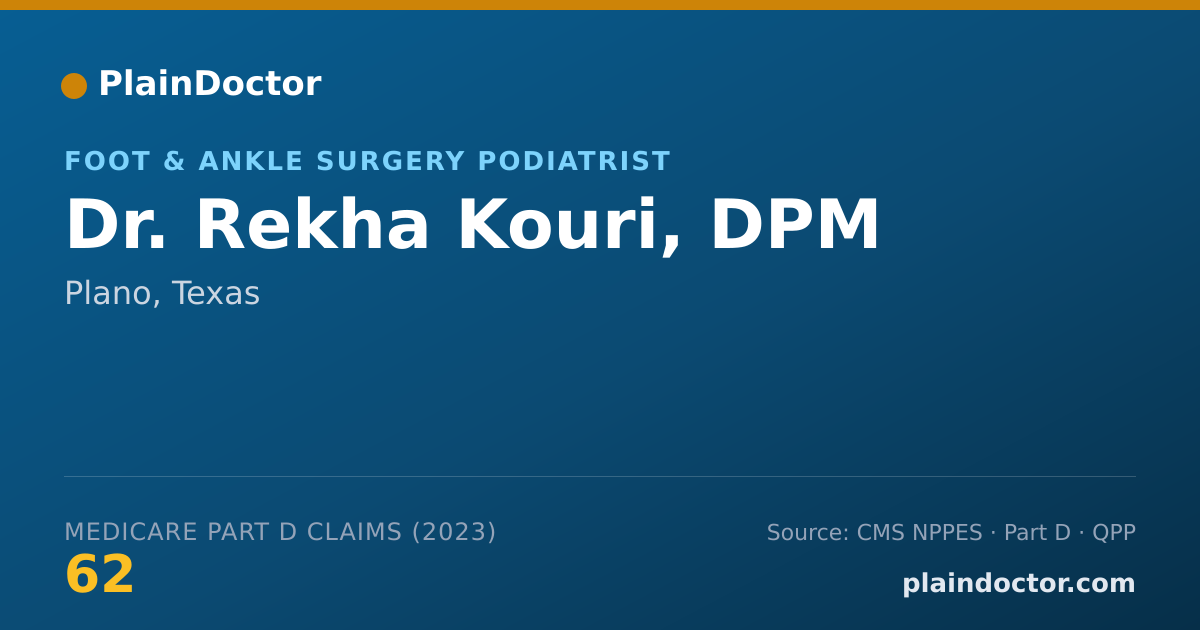 Shareable card for Rekha Kouri, DPM - Foot & Ankle Surgery Podiatrist, Plano, TX