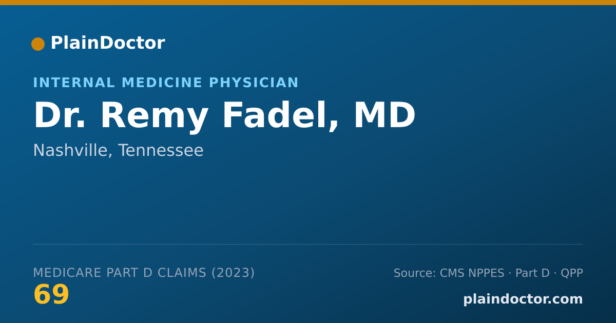 Shareable card for Remy Fadel, MD - Internal Medicine Physician, Nashville, TN