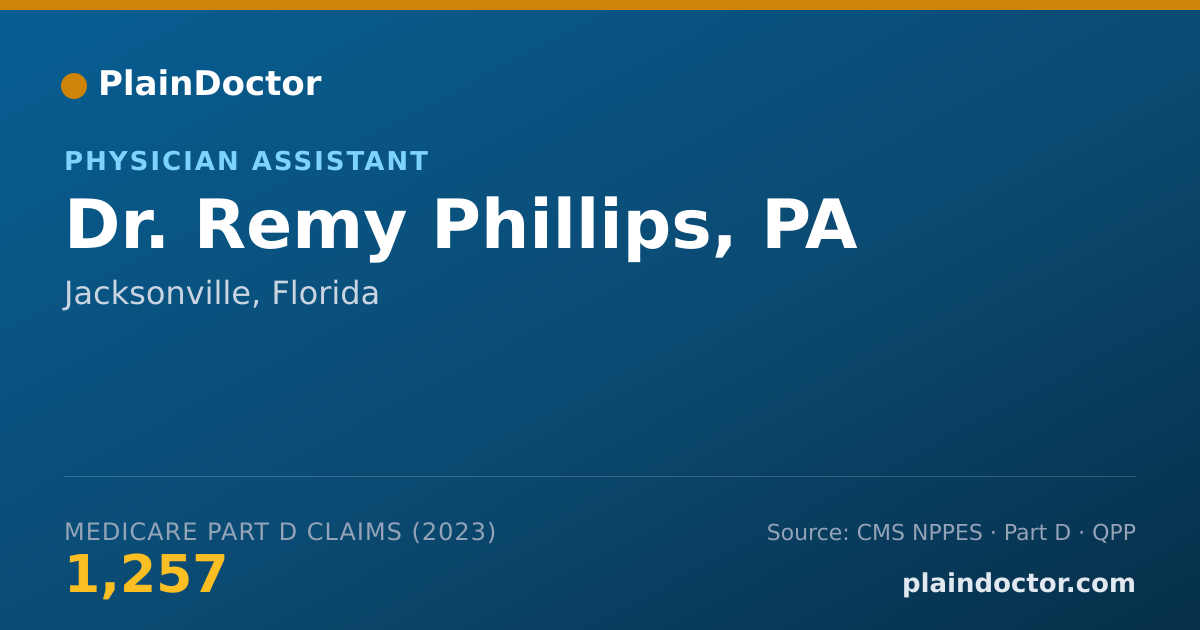 Shareable card for Remy Phillips, PA - Physician Assistant, Jacksonville, FL