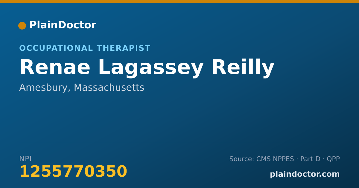 Shareable card for Renae Lagassey Reilly - Occupational Therapist, Amesbury, MA