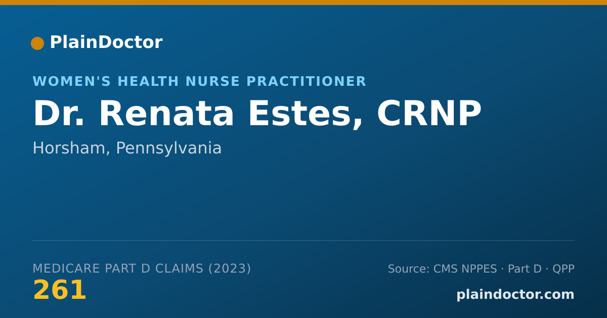 Shareable card for Renata Estes, CRNP - Women's Health Nurse Practitioner, Horsham, PA