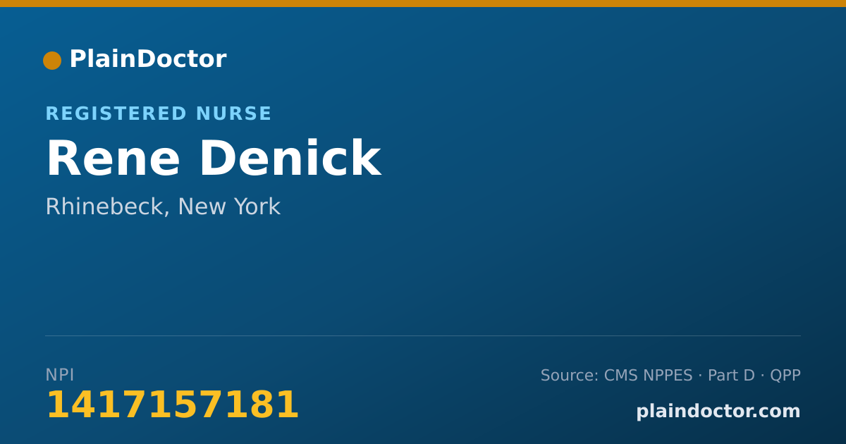 Shareable card for Rene Denick - Registered Nurse, Rhinebeck, NY
