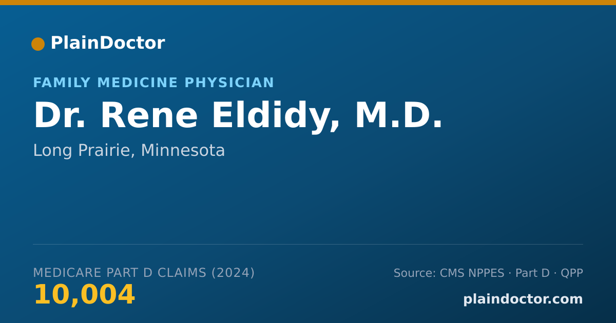 Shareable card for Rene Eldidy, M.D. - Family Medicine Physician, Long Prairie, MN