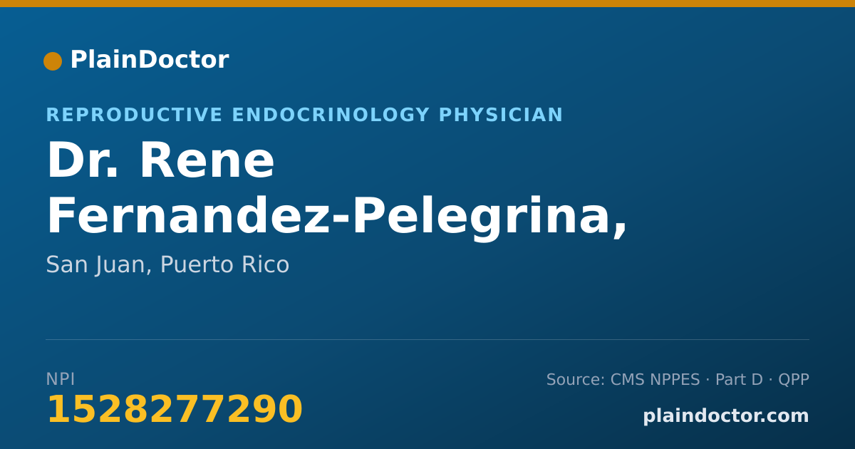 Shareable card for Rene Fernandez-Pelegrina, MD - Reproductive Endocrinology Physician, San Juan, PR