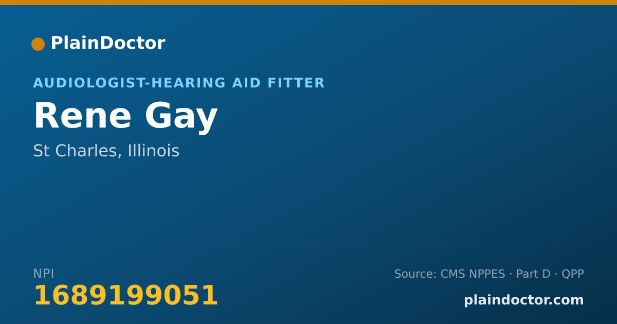 Shareable card for Rene Gay - Audiologist-Hearing Aid Fitter, St Charles, IL