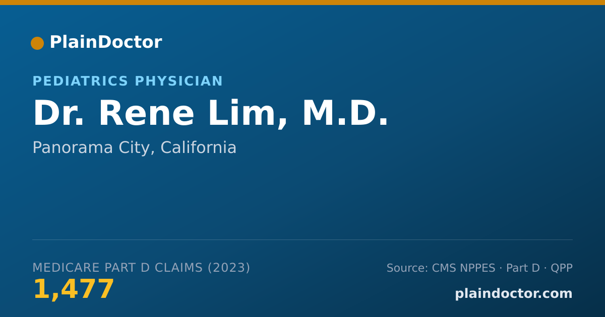 Shareable card for Rene Lim, M.D. - Pediatrics Physician, Panorama City, CA