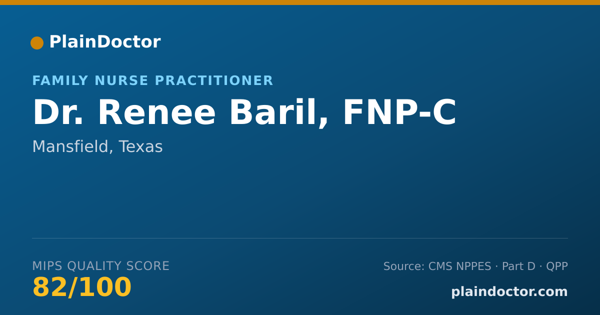 Shareable card for Renee Baril, FNP-C - Family Nurse Practitioner, Mansfield, TX
