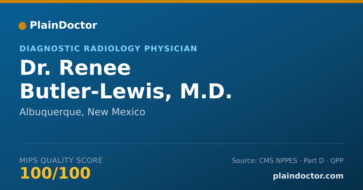 Shareable card for Renee Butler-Lewis, M.D. - Diagnostic Radiology Physician, Albuquerque, NM