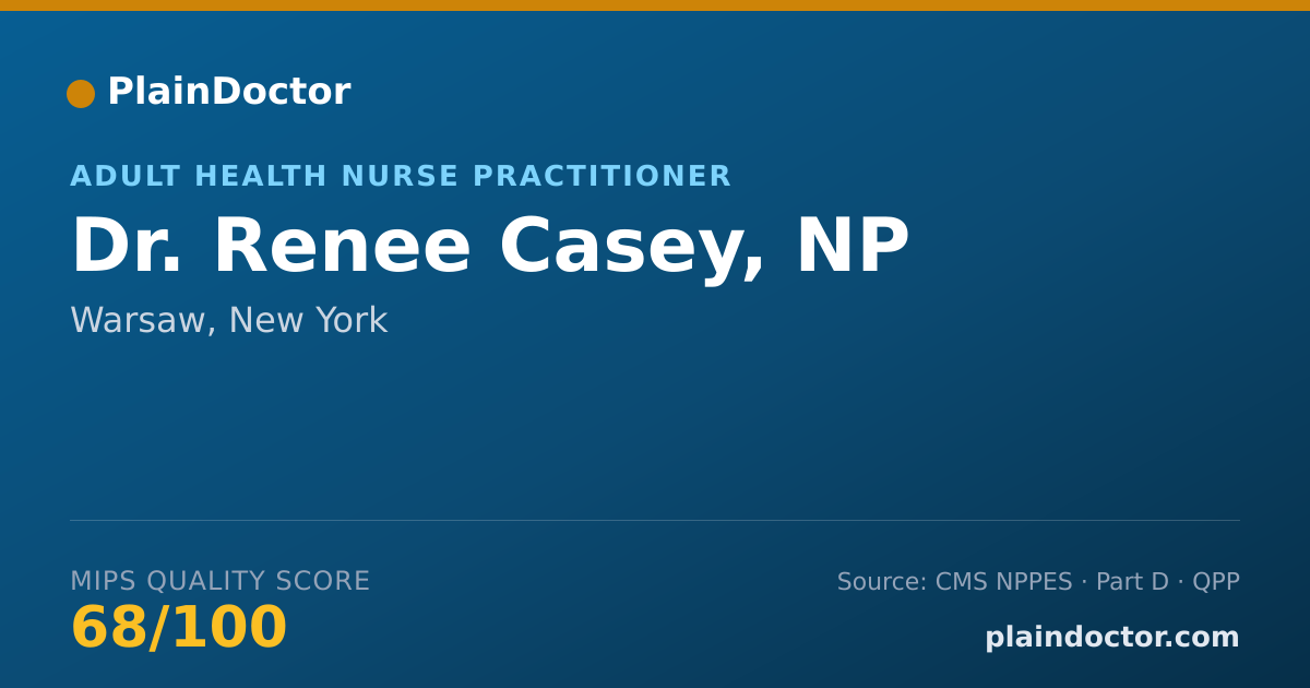 Shareable card for Renee Casey, NP - Adult Health Nurse Practitioner, Warsaw, NY
