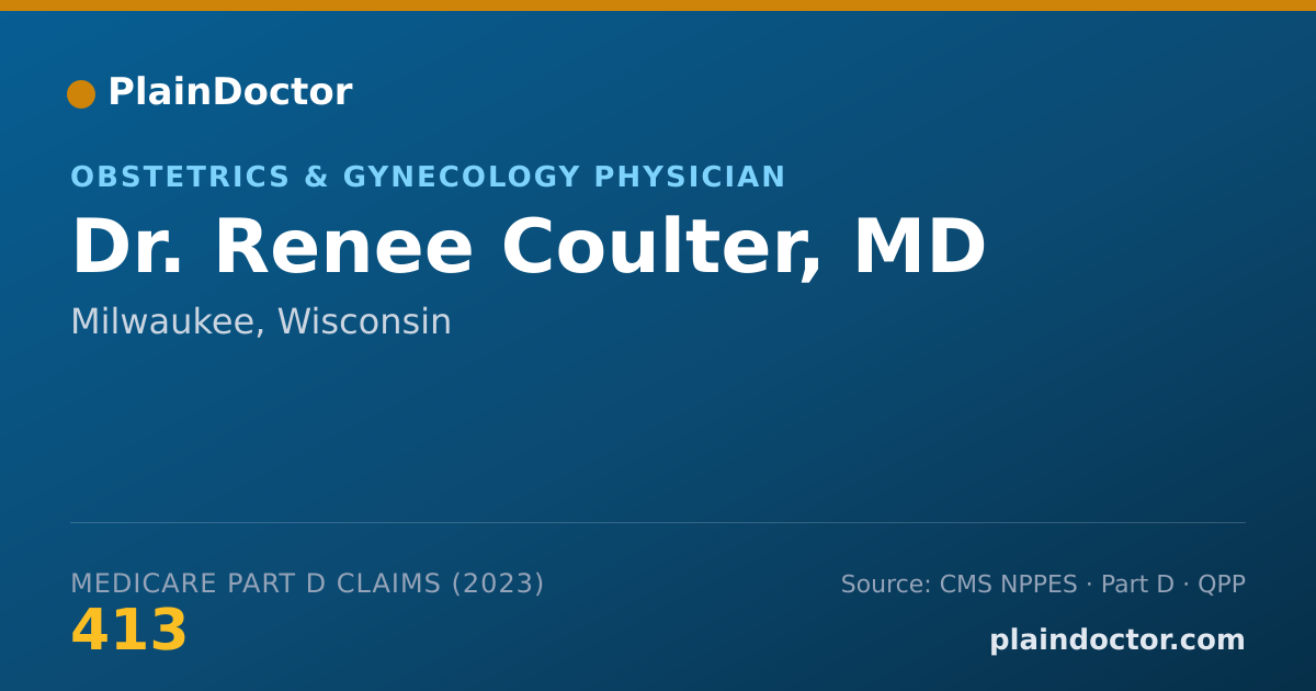 Shareable card for Renee Coulter, MD - Obstetrics & Gynecology Physician, Milwaukee, WI