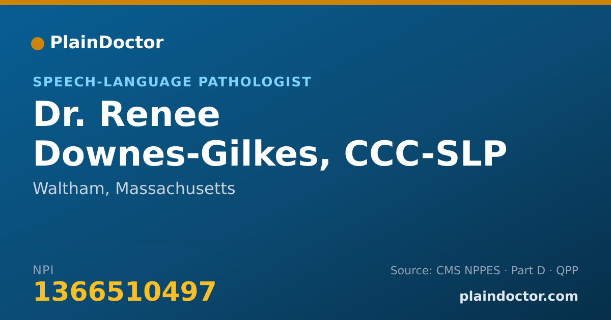 Shareable card for Renee Downes-Gilkes, CCC-SLP CEIS - Speech-Language Pathologist, Waltham, MA