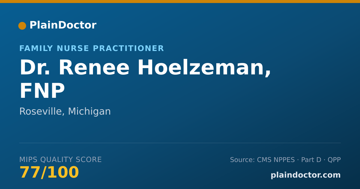 Shareable card for Renee Hoelzeman, FNP - Family Nurse Practitioner, Roseville, MI