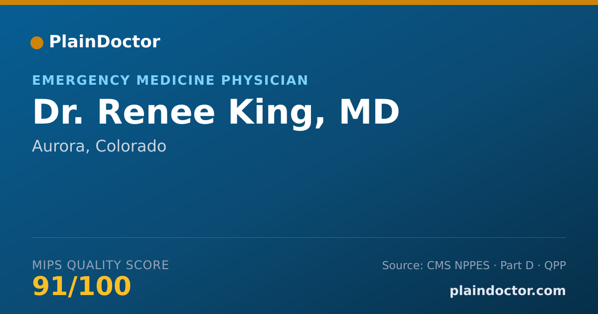 Shareable card for Renee King, MD - Emergency Medicine Physician, Aurora, CO