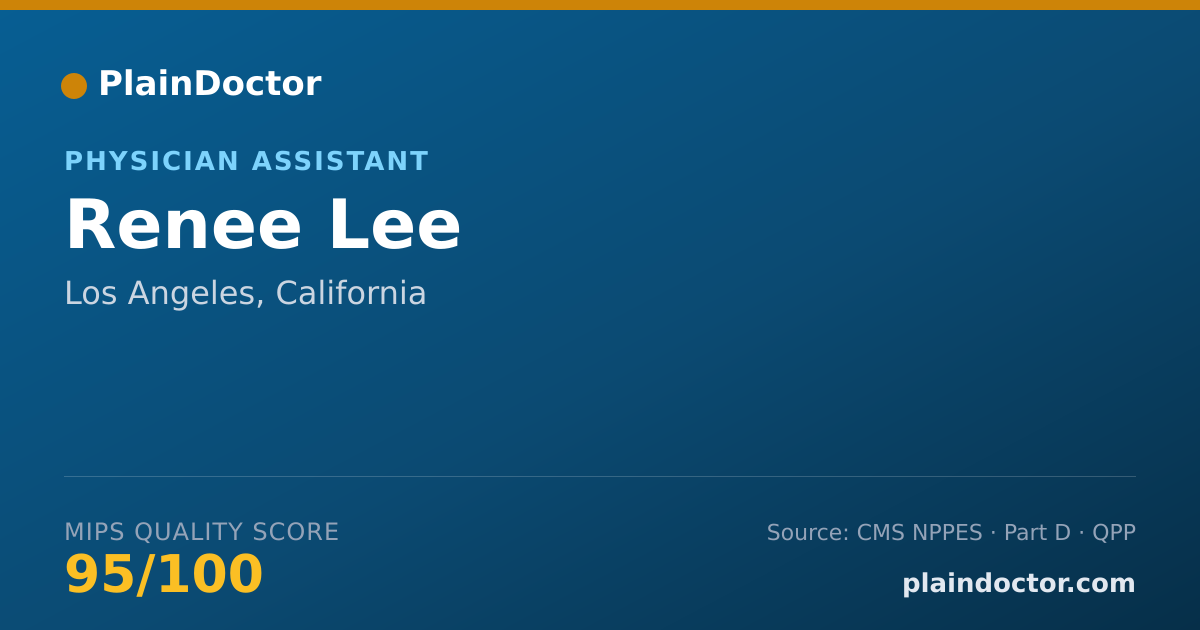 Shareable card for Renee Lee - Physician Assistant, Los Angeles, CA