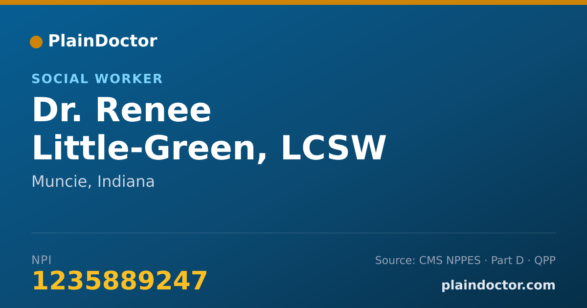 Shareable card for Renee Little-Green, LCSW - Social Worker, Muncie, IN