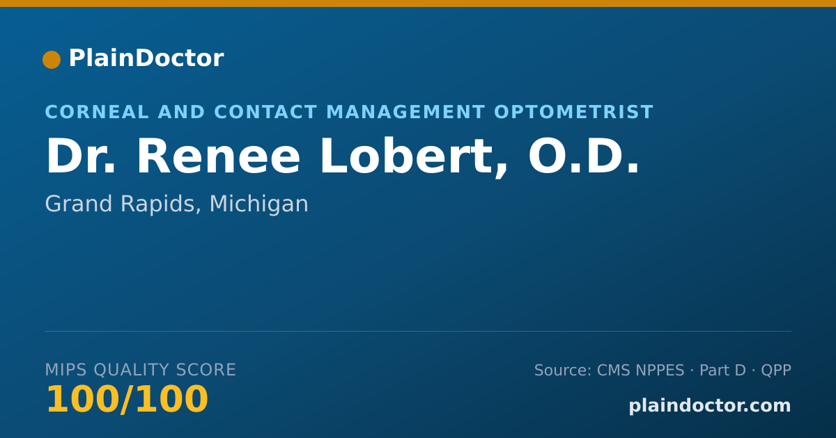 Shareable card for Renee Lobert, O.D. - Corneal and Contact Management Optometrist, Grand Rapids, MI