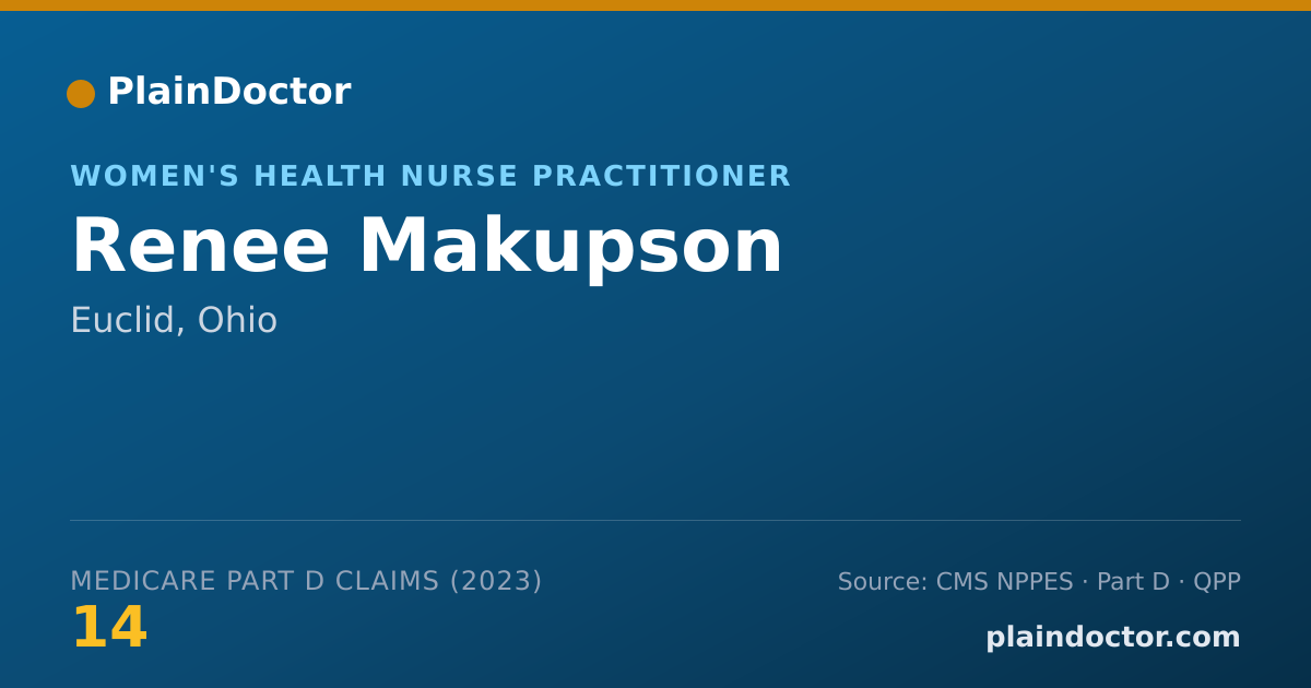 Shareable card for Renee Makupson - Women's Health Nurse Practitioner, Euclid, OH