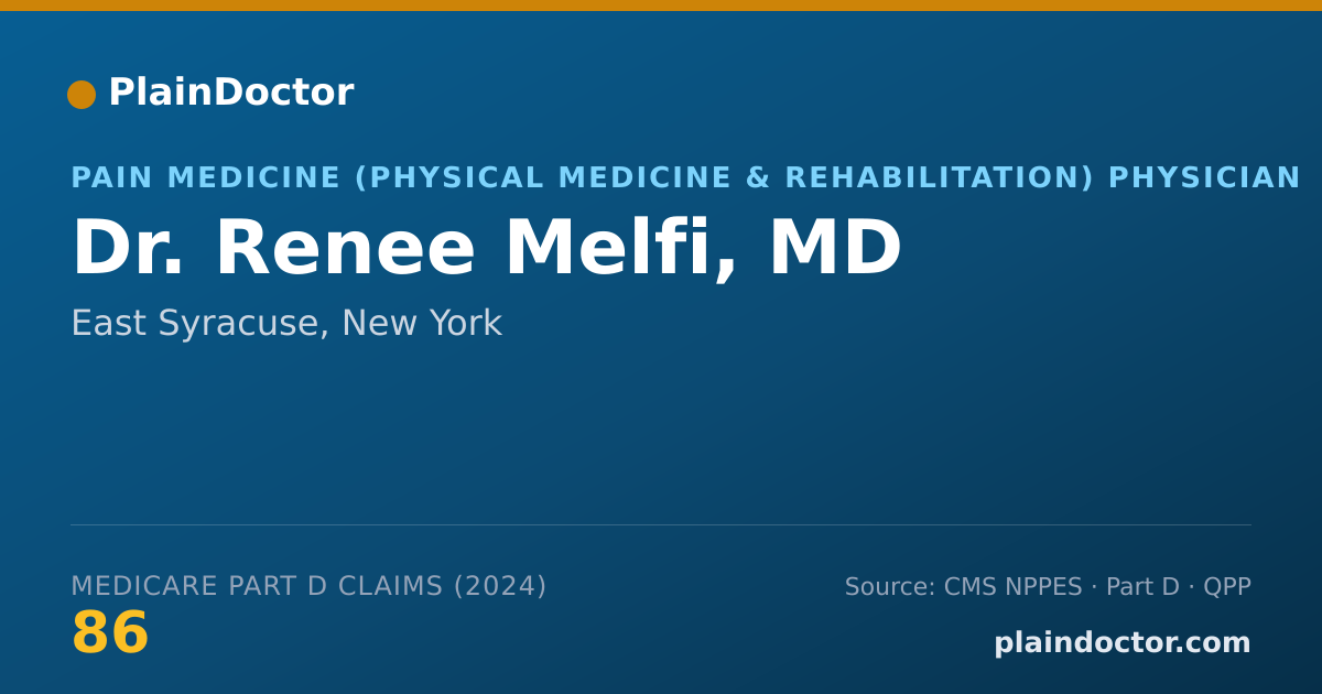Shareable card for Renee Melfi, MD - Pain Medicine (Physical Medicine & Rehabilitation) Physician, East Syracuse, NY