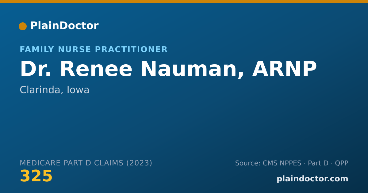 Shareable card for Renee Nauman, ARNP - Family Nurse Practitioner, Clarinda, IA