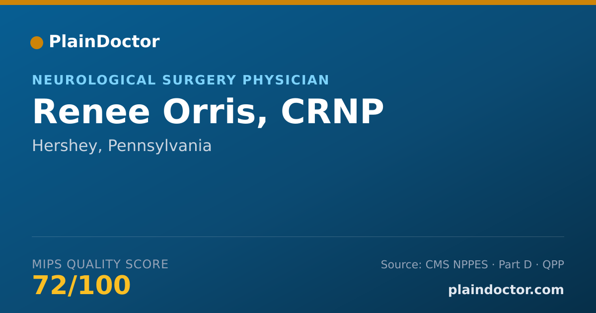 Shareable card for Renee Orris, CRNP - Neurological Surgery Physician, Hershey, PA