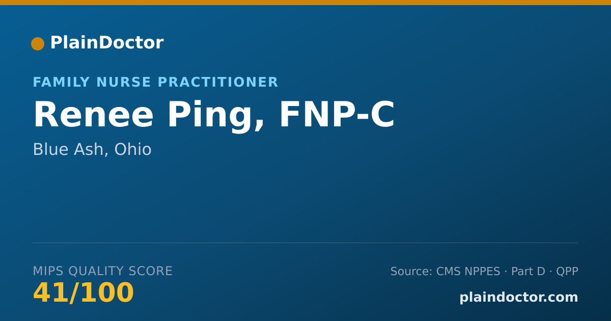 Shareable card for Renee Ping, FNP-C - Family Nurse Practitioner, Blue Ash, OH