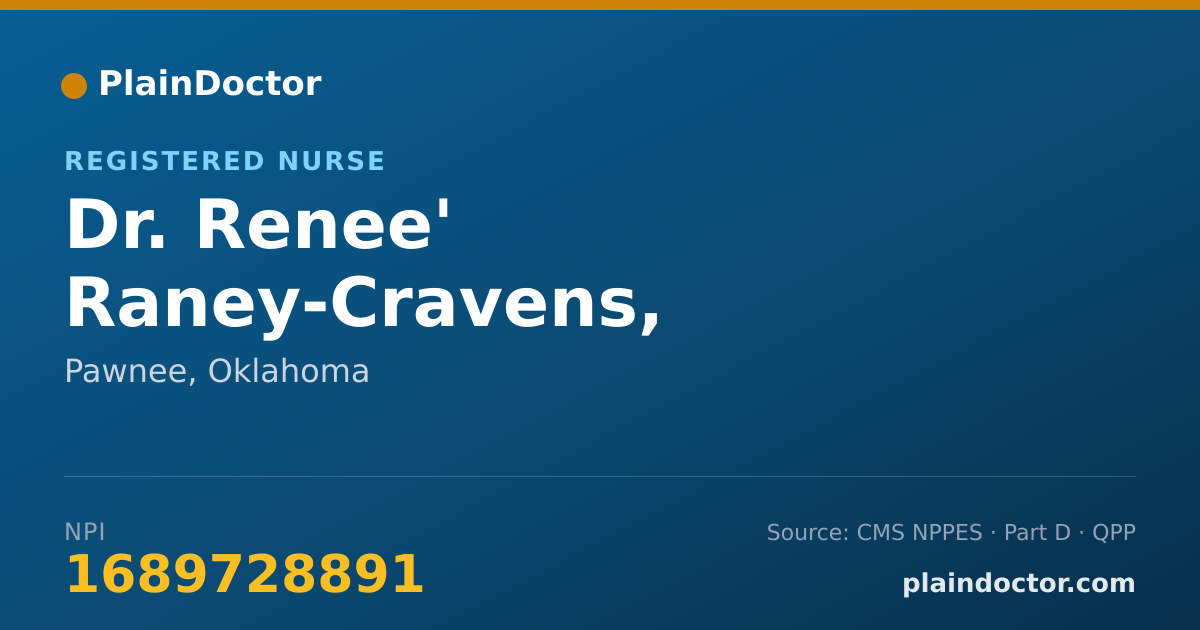 Shareable card for Renee' Raney-Cravens, RN,BSN,AE-C - Registered Nurse, Pawnee, OK