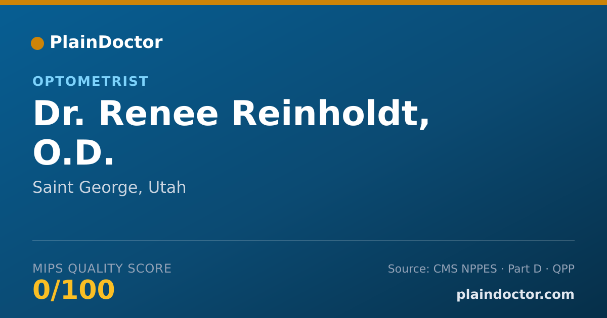 Shareable card for Renee Reinholdt, O.D. - Optometrist, Saint George, UT