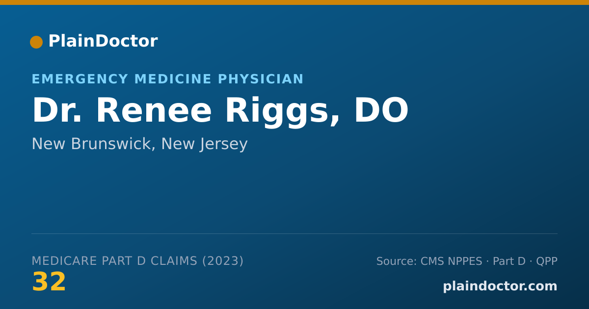 Shareable card for Renee Riggs, DO - Emergency Medicine Physician, New Brunswick, NJ