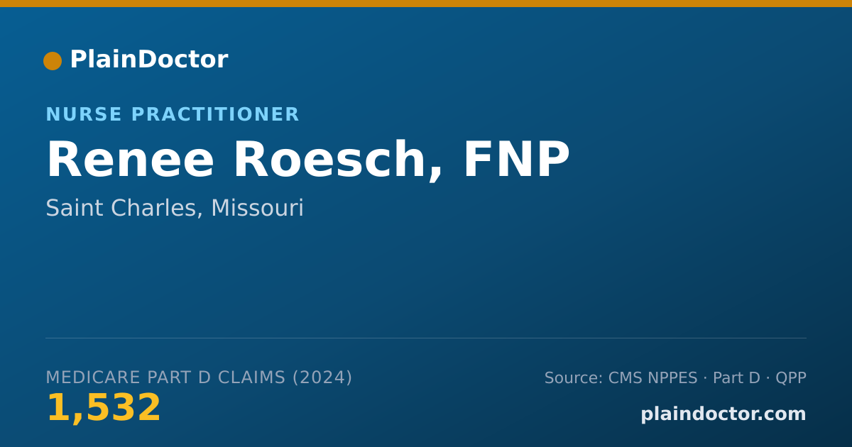 Shareable card for Renee Roesch, FNP - Primary Care Nurse Practitioner, Saint Charles, MO
