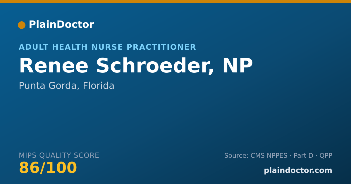 Shareable card for Renee Schroeder, NP - Adult Health Nurse Practitioner, Punta Gorda, FL