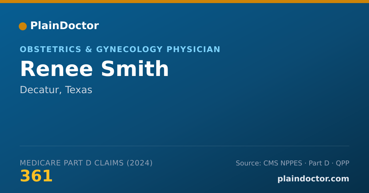 Shareable card for Renee Smith - Obstetrics & Gynecology Physician, Decatur, TX