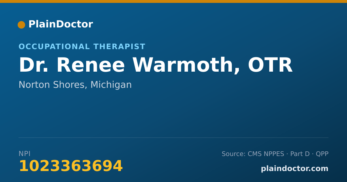 Shareable card for Renee Warmoth, OTR - Occupational Therapist, Norton Shores, MI