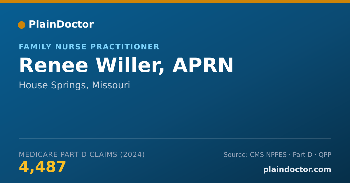 Shareable card for Renee Willer, APRN - Family Nurse Practitioner, House Springs, MO