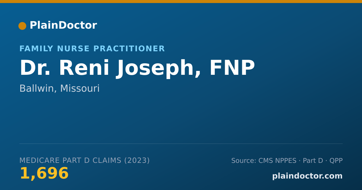 Shareable card for Reni Joseph, FNP - Family Nurse Practitioner, Ballwin, MO