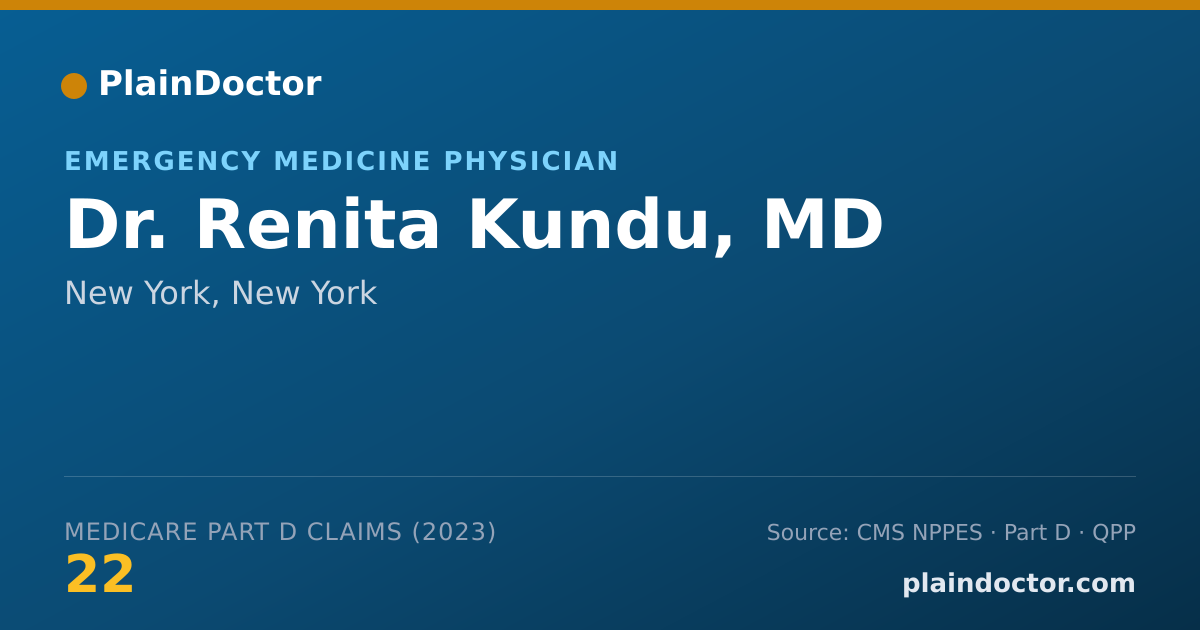 Shareable card for Renita Kundu, MD - Emergency Medicine Physician, New York, NY